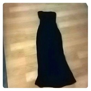 Black dress bottom half is see through